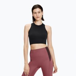 Koszulka damska On Movement Crop. Czarne bluzki On, bez wzorów, sportowe, bez kołnierzyka, bez ramiączek. Za 179.99 zł.