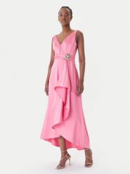 Rinascimento Sukienka koktajlowa CFC0127853003 Różowy Slim Fit. Czerwone sukienki Rinascimento, xs, bez wzorów, z syntetyku, wizytowe, bez kołnierzyka, bez ramiączek. Za 849.99 zł.