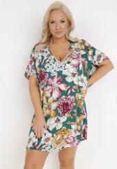 Zielona Sukienka z Wiskozy Irima. Zielone sukienki Born2be, na lato, l, z aplikacjami, z wiskozy, bez kołnierzyka, bez ramiączek, mini. Za 39.99 zł.