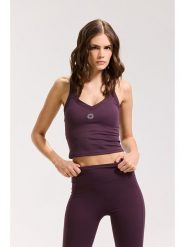 Onamaste Top sportowy "Karma" w kolorze fioletowym rozmiar: L/XL. Różowe koszulki sportowe Onamaste, bez wzorów, z materiału, bez ramiączek, outdoorowe. Za 86.99 zł.