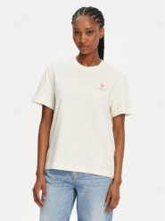 Mustang T-Shirt Floris 1016141 Écru Relaxed Fit. T-shirty Mustang, l, bez wzorów, z bawełny, bez kołnierzyka, bez ramiączek. Za 79.99 zł.