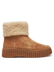 Clarks Botki Torhill Turn 26179563 Brązowy. Brązowe botki Clarks, bez wzorów, ze skóry, bez obcasa, na płaskiej podeszwie, bez zapięcia. Za 719.99 zł.