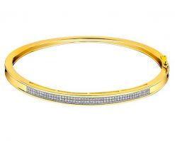 Bransoletka z żółtego złota z diamentami - 0,24 ct - próba 585. Żółte bransoletki Apart, z diamentem, złote. Za 12,990.00 zł.