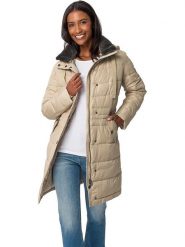 Heine Płaszcz pikowany w kolorze beżowym rozmiar: 46. Brązowe płaszcze Heine, bez wzorów, bez kaptura. Za 166.49 zł.