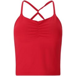 Damski tank top Athlecia Ashly. Czerwone topy Athlecia, bez wzorów, bez kołnierzyka, bez ramiączek. Za 219.50 zł.