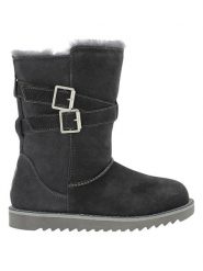 NICEBAY Skórzane kozaki zimowe "Mells Waterproof" w kolorze szarym rozmiar: 36. Szare kozaki NICEBAY, na zimę, z materiału, bez obcasa, bez zapięcia. Za 184.89 zł.