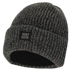 Damska czapka termoaktywna Heatkeeper Chenille ciemnoszara. Szare czapki HEAT KEEPER, bez wzorów, z dzianiny. Za 99.78 zł.