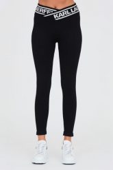 KARL LAGERFELD Czarne damskie legginsy, Rozmiar L. Czarne legginsy KARL LAGERFELD, l, bez wzorów. W wyprzedaży za 549.99 zł.