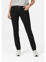 Timezone Dżinsy "Enya" - Slim fit - w kolorze czarnym rozmiar: W31/L32. Czarne jeansy Timezone, l, z aplikacjami. Za 132.05 zł.