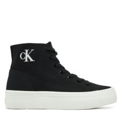 Trampki Calvin Klein Jeans. Czarne trampki Calvin Klein Jeans, bez wzorów, z jeansu, bez zapięcia. Za 199.99 zł.