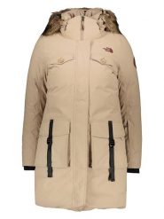 The North Face Parka puchowa w kolorze beżowym rozmiar: S. Brązowe parki The North Face, s, z puchu, bez kaptura. Za 572.37 zł.