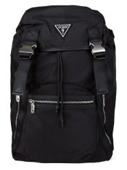 Guess Plecak w kolorze czarnym - 28 x 48 x 18 cm rozmiar: onesize. Czarne plecaki Guess, z aplikacjami, z materiału. Za 379.95 zł.