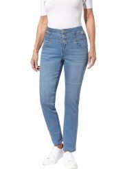 WITT WEIDEN Dżinsy - Slim fit - w kolorze błękitnym rozmiar: 46. Niebieskie jeansy WITT WEIDEN, bez wzorów, z podwyższonym stanem. Za 88.02 zł.
