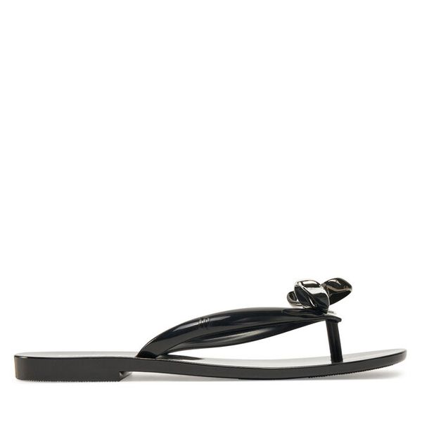 Japonki Melissa. Czarne klapki Melissa, bez wzorów, bez obcasa. Za 219.99 zł.