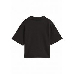 Damska koszulka polo PUMA Class o luźnym kroju PUMA Black. Czarne koszulki polo Puma, bez wzorów, bez kołnierzyka, bez ramiączek. Za 129.00 zł.