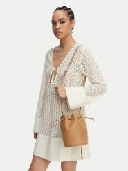 Calvin Klein Torebka Bold Ck Small LV04F3640G Beżowy. Brązowe torebki klasyczne Calvin Klein, bez wzorów, ze skóry, bez dodatków. Za 409.99 zł.