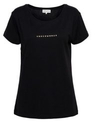 &Co Woman Koszulka "Sofia" w kolorze czarnym rozmiar: XS. Czarne bluzki &Co Woman, xs, bez wzorów, z bawełny, bez kołnierzyka, bez ramiączek. Za 66.16 zł.