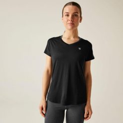 Koszulka sportowa z krótkim rękawem damska Vigilant. Brązowe koszulki sportowe Dare 2b, bez wzorów, bez ramiączek, na fitness i siłownię. W wyprzedaży za 59.99 zł.
