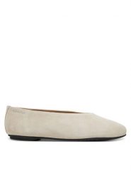 Calvin Klein Baleriny Ballerina Round Hw Sue HW0HW02565 Beżowy. Brązowe baleriny Calvin Klein, bez wzorów, ze skóry, bez obcasa. Za 439.99 zł.