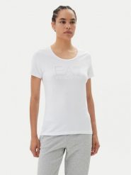EA7 Emporio Armani T-Shirt 7W000094 AF10373 U0002 Biały Slim Fit. Białe t-shirty EA7 Emporio Armani, xxl, bez wzorów, z bawełny, bez kołnierzyka, bez ramiączek. Za 199.99 zł.
