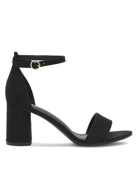 Jenny Fairy Sandały BROOK WSS20870-01 Czarny. Czarne sandały Jenny Fairy, bez wzorów, z materiału, bez obcasa, na słupku, bez zapięcia. Za 99.99 zł.