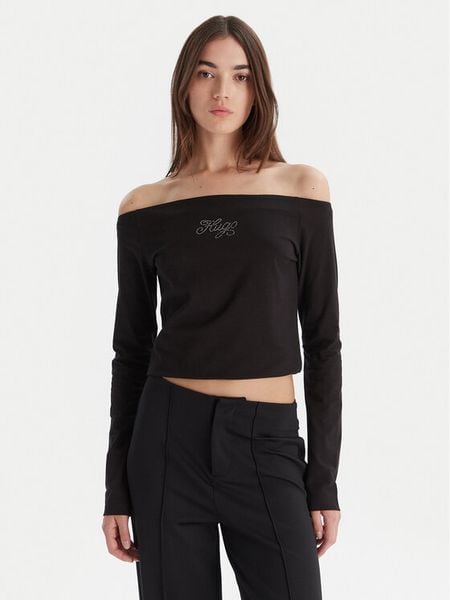 HUGO Bluzka Dolder 50546931 Czarny Slim Fit. Czarne bluzki Hugo, xl, bez wzorów, z bawełny, bez kołnierzyka, bez ramiączek. Za 169.99 zł.