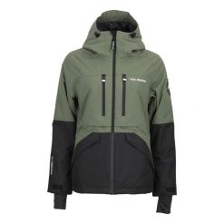 Damska kurtka wodoodporna Peak Mountain Acesna. Zielone kurtki narciarskie Peak Mountain, m, bez wzorów, z poliesteru, bez kaptura, narciarskie. Za 639.00 zł.