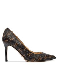 Guess Szpilki Dabbey 2 FLTDB2 FAL08 Brązowy. Brązowe szpilki Guess, z aplikacjami, ze skóry, bez obcasa, na szpilce, bez zapięcia. Za 489.99 zł.