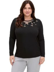 WITT WEIDEN Bluzka w kolorze czarnym rozmiar: 50. Czarne bluzki WITT WEIDEN, bez wzorów, z koronki, bez kołnierzyka, bez ramiączek. Za 56.66 zł.