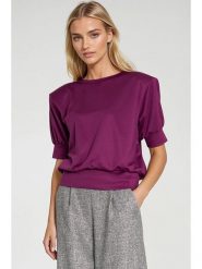 Nife Koszulka w kolorze fioletowym rozmiar: 38. Różowe bluzki Nife, bez wzorów, bez kołnierzyka, bez ramiączek. Za 177.32 zł.