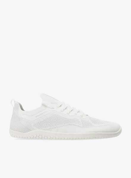 Buty barefoot damskie Vivobarefoot Primus Lite Knit. Białe trekkingi Vivobarefoot, z materiału, do biegania. Za 709.90 zł.