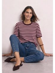 Street One Sweter w kolorze ciemnofioletowo-jasnoróżowym rozmiar: 44. Różowe swetry Street One, bez wzorów, bez ramiączek. Za 134.95 zł.