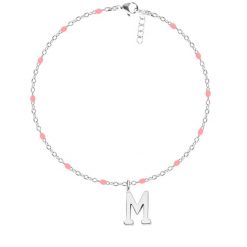 Bransoletka z literką z różową emalią posrebrzana. Czerwone bransoletki Lilou, posrebrzane. Za 198.00 zł.