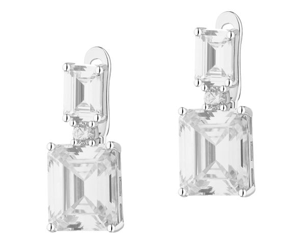 Kolczyki srebrne z cyrkoniami. Szare kolczyki Apart, z cyrkonią, srebrne. Za 329.00 zł.