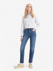 Levi's Dżinsy - Slim fit - w kolorze niebieskim rozmiar: W27/L32. Niebieskie jeansy Levi's®, l, z aplikacjami, z podwyższonym stanem. Za 262.91 zł.