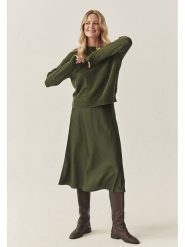 TATUUM Spódnica "Satini" w kolorze khaki rozmiar: 42. Brązowe spódnice Tatuum, na co dzień, bez wzorów, midi, proste. Za 154.79 zł.