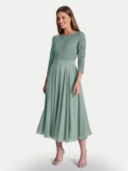 Swing Sukienka koktajlowa 77761710 Zielony Regular Fit. Zielone sukienki Swing, bez wzorów, z syntetyku, wizytowe, bez kołnierzyka, bez ramiączek. Za 379.99 zł.