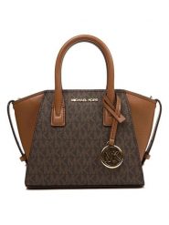 Michael Kors Torebka w kolorze ciemnobrązowym - 23 x 16 x 9 cm rozmiar: onesize. Brązowe torby na ramię Michael Kors, bez wzorów, z materiału, przez ramię, bez dodatków. Za 630.99 zł.