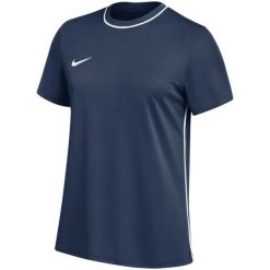 Koszulka damska Nike Dri-FIT Park 26, 100% poliester z recyklingu. Niebieskie bluzki Nike, bez wzorów, z poliesteru, sportowe, bez kołnierzyka, bez ramiączek. Za 66.99 zł.