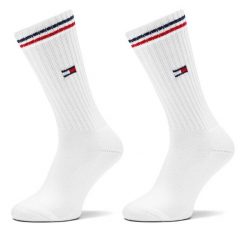 Skarpety długie Tommy Hilfiger. Białe skarpety TOMMY HILFIGER, bez wzorów. Za 39.99 zł.