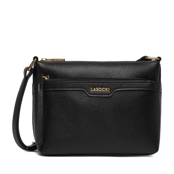 Torebka Lasocki. Czarne listonoszki Lasocki, bez wzorów, bez dodatków. Za 159.99 zł.