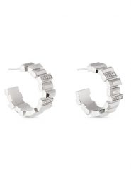 Calvin Klein Kolczyki 35000237 Srebrny. Szare kolczyki Calvin Klein, metalowe. Za 249.99 zł.