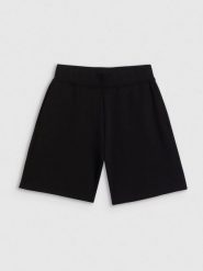 4F Spodenki dresowe damskie - czarne XL. Czarne szorty 4f, bez wzorów, z dresówki. Za 129.99 zł.