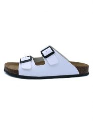 Billowy Klapki w kolorze białym rozmiar: 39. Białe klapki Billowy, bez wzorów, z otwartym noskiem, bez obcasa. Za 150.37 zł.