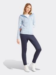 Adidas 2-częściowy strój sportowy w kolorze błękitno-granatowym rozmiar: L. Niebieskie spodnie dresowe Adidas, l, bez wzorów, z dresówki, outdoorowe. Za 210.81 zł.
