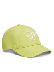 Tommy Hilfiger Czapka z daszkiem Logo Embroidery Baseball Cap AW0AW18338 Zielony. Zielone czapki TOMMY HILFIGER, bez wzorów, z bawełny. Za 209.99 zł.
