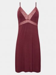 Femilet by Chantelle Koszula nocna Jazz FNA540 Bordowy Regular Fit. Czerwone koszule nocne Femilet by Chantelle, bez wzorów, z wiskozy, bez ramiączek. Za 219.99 zł.