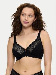 Triumph Biustonosz z fiszbiną Amourette 10209574 Czarny. Czarne biustonosze Triumph, bez wzorów, z syntetyku. Za 128.00 zł.