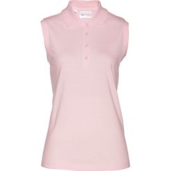 Top bonprix bladoróżowy. Czerwone topy bonprix, bez wzorów, bez kołnierzyka, bez ramiączek. Za 49.99 zł.