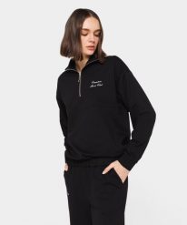 Bluza dla kobiet Carpatree Sports Club. Czarne bluzy Carpatree, xl, bez wzorów, z bawełny, bez kaptura. Za 215.99 zł.